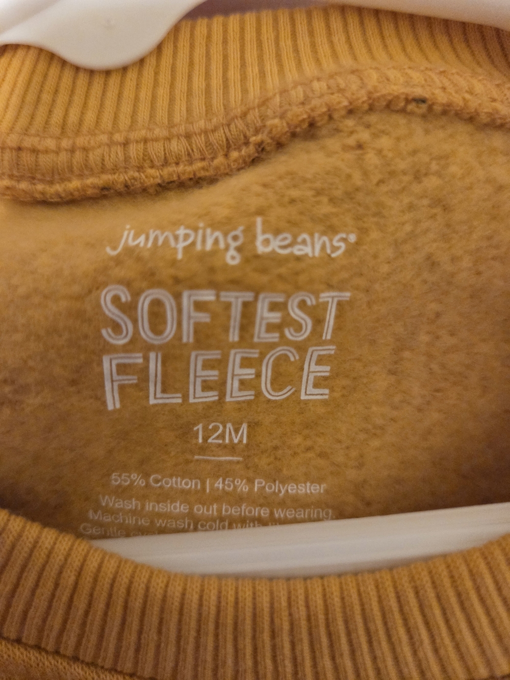 Jumping Beans Construction Vehicle Sweatshirt Yellow Baby 12M NWT - Picture 3 of 4